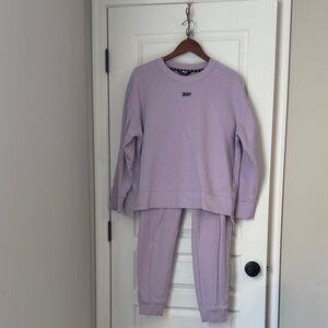 DKNY Light Purple Fleece Sweatshirt and Jogger Set